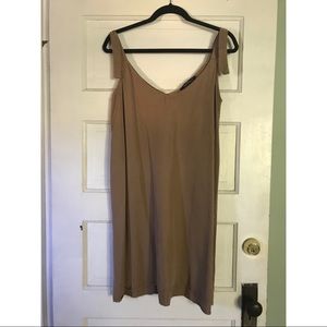 Velvet Heart Tencel Dress - Tan